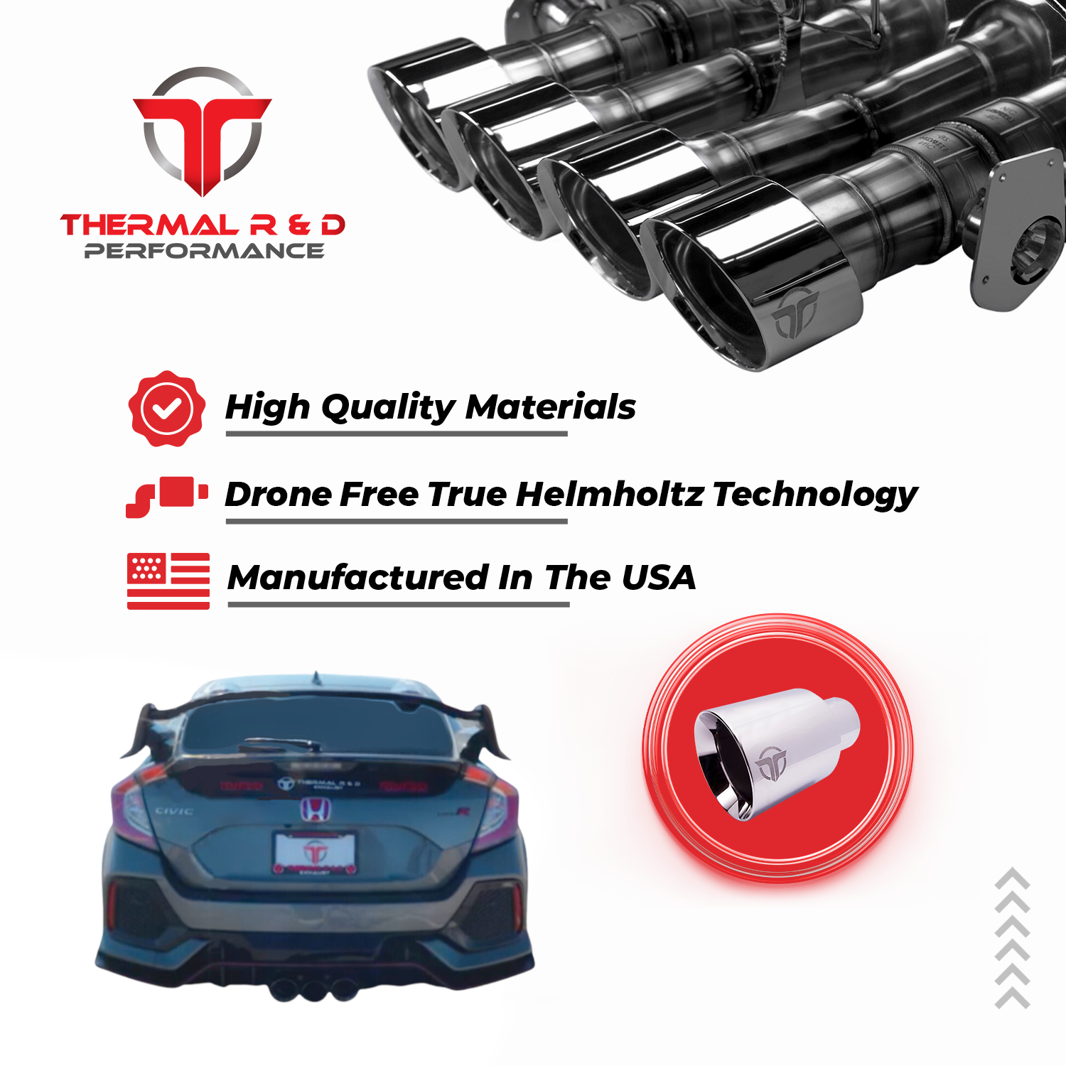 Thermal R&D 2017-2021 Honda Civic Type-R FK8 Catback & FrontPipe Exhaust System