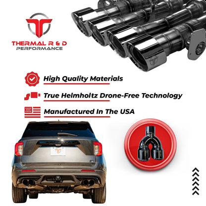 2020-2025 Ford Explorer ST - 3" Catback Exhaust w/ Carbon Fiber Tips