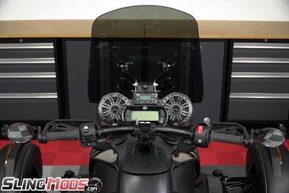 Can-Am Ryker Billet Aluminum Adapter Plate for the Madstad Windshield & SSV Works Audio System