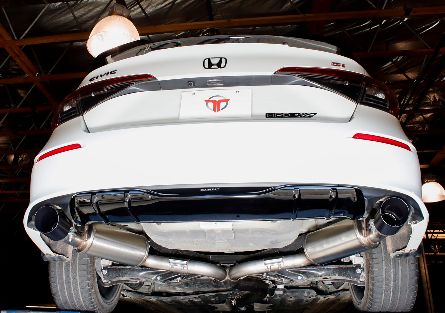 2022+ Honda Civic Si - Front Pipe Back Exhaust w/ Black Coated Tips