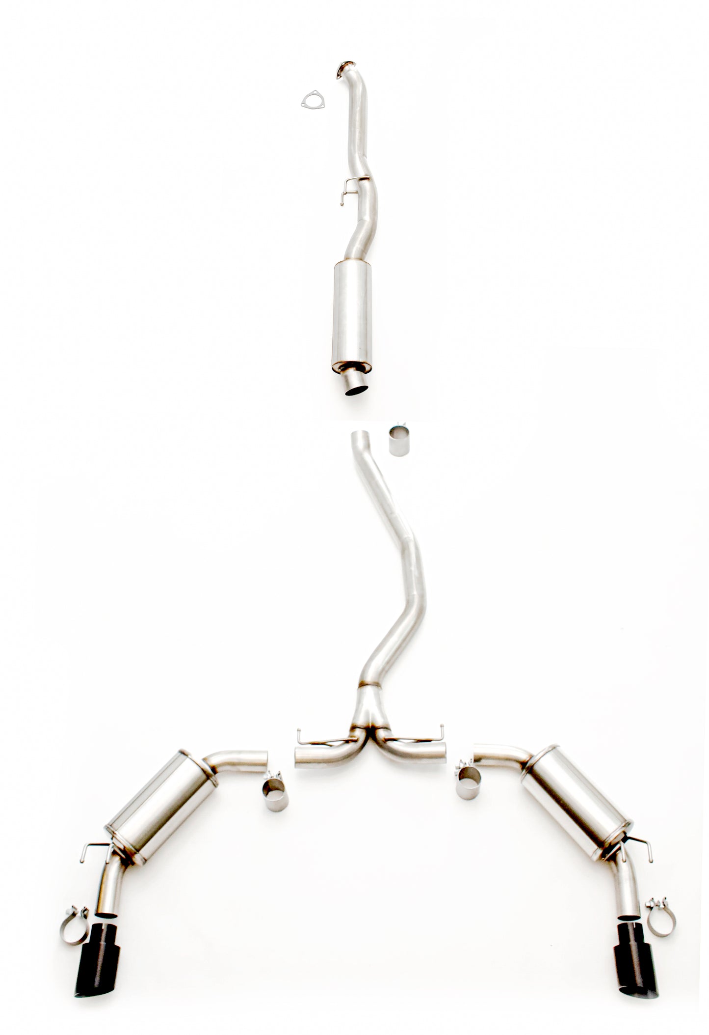 2022+ Honda Civic Si - Front Pipe Back Exhaust w/ Black Coated Tips