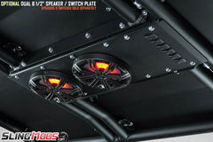 Thermal R&D Dual 6.5" Overhead Speaker Plate with Switch Cutouts for the Raptor Roof Top System for the Polaris Slingshot