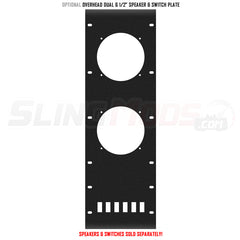 Thermal R&D Dual 6.5" Overhead Speaker Plate with Switch Cutouts for the Raptor Roof Top System for the Polaris Slingshot